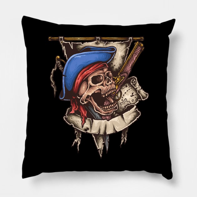 Skull king Pillow by SAN ART STUDIO 