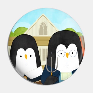 American Goth Penguins Art Series Pin