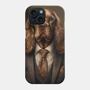 Cocker Spaniel Dog in Suit Phone Case