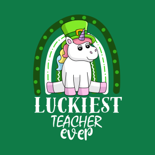 Luckiest Teacher Ever -Unicorn T-Shirt