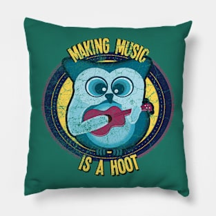 Making Music is a Hoot Pillow