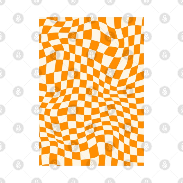 Retro Orange Checkerboard by SturgesC