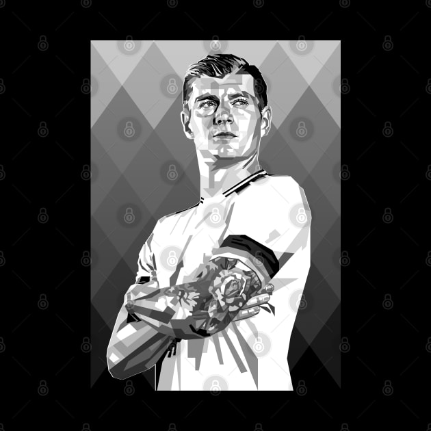 Toni Kroos portrait greyscale fan art by RJWLTG