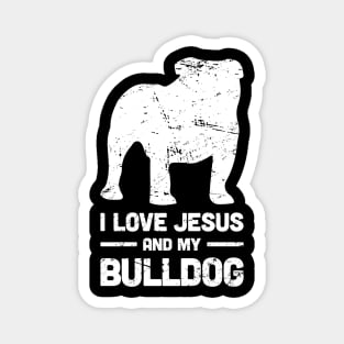 Bulldog - Funny Jesus Christian Dog Magnet