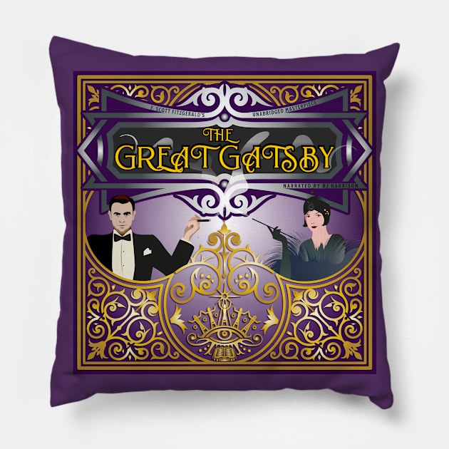 The Great Gatsby, by F. Scott Fitzgerald Pillow by ClassicTales