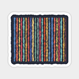 Abstract colorful Pastel wavy lines Pattern Magnet