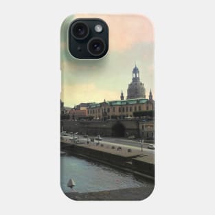 Beautiful Retro Photography from Dresden Germany sightseeing with rainbow sky Phone Case