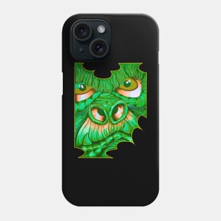 Green Gorilla Face Phone Case