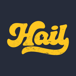 Retro Script Hail // Vintage Football Gameday in Michigan T-Shirt