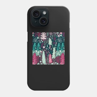 Christmas night in the forest VI Phone Case