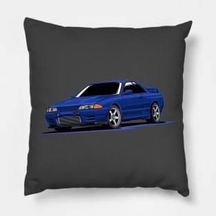 Skyline GT-R R32 (blue) Pillow