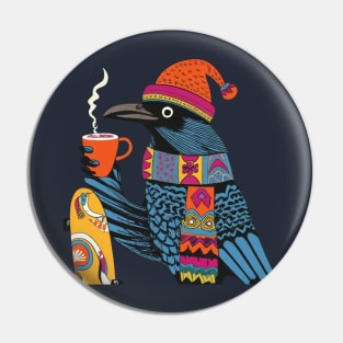 Cawfee Crow Pin