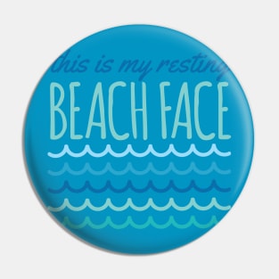 Resting Beach Face Pin