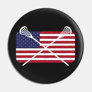 Lacrosse USA American Flag Pin