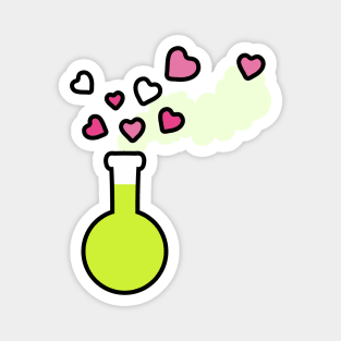 Love Magic Potion in a Laboratory Flask Magnet