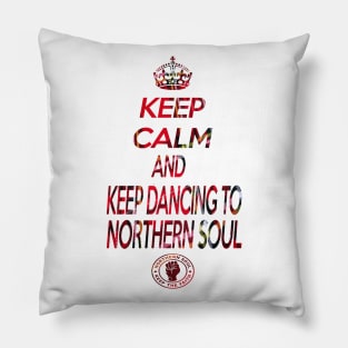 Keep calm Northern soul in Tartan Pillow