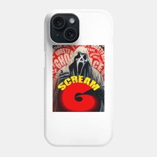 Scream VI (Scream 6) scary horror movie graphic design by ironpalette Phone Case