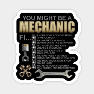Gift For Mechanic, Mechanic Gift, Mechanic, You Might Be A Mechanic, Diesel Mechanic, Car Mechanic, Car Guy, Funny Dad Gift Idea, Garage Dad, Fathers Day Gift Magnet