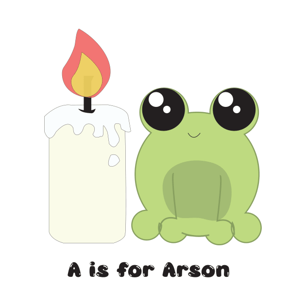 Cute Frog Arson by Liliana Brown