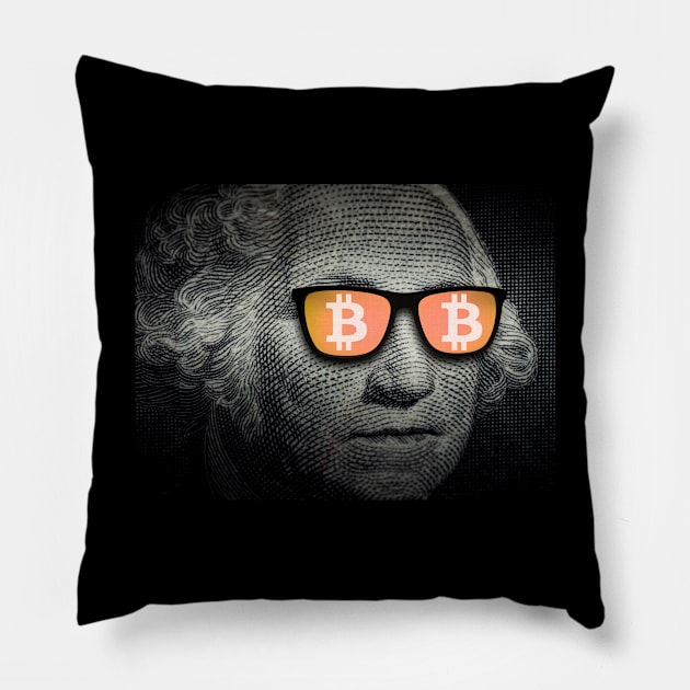 Cryptocurrencies, Blockchain , Bitcoin T-Shirt, Bitcoin Crypto T-Shirt Pillow by Utopia Shop