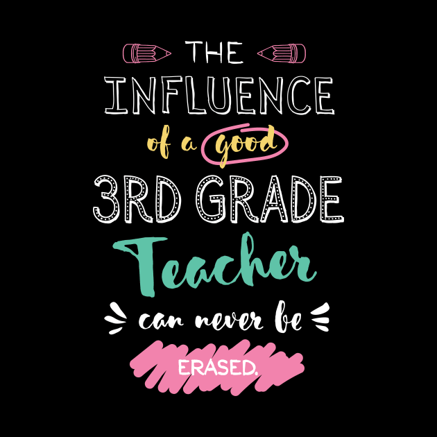 3rd Grade Teacher Appreciation Gifts - The influence can never be erased by BetterManufaktur