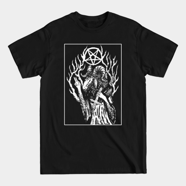 Disover Demon Baphomet Sire Satanic Pentagram Occult by KRAFTD - Satanic - T-Shirt