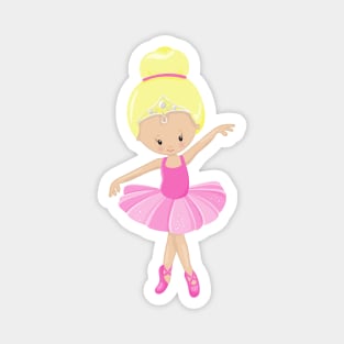 Ballerina, Ballet Girl, Ballet Dancer, Blonde Hair Magnet