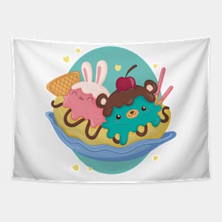 Kawaii Ice Cream Tapestry