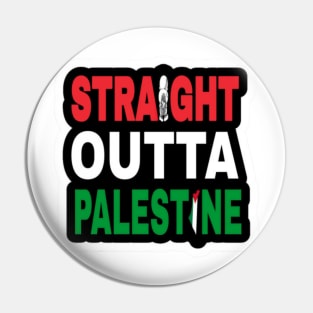 Straight Outta Palestine - Handala and Map - Sticker - Back Pin