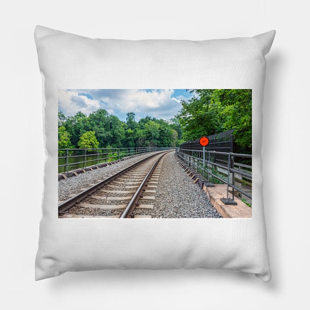 Light Rail Tracks Pillow by andykazie