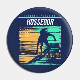 Retro Surfing Hossegor, France // Vintage Surfer Beach // Surfer's Paradise Pin