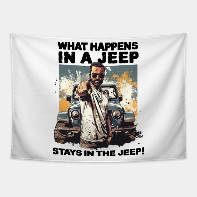 What happens in a jeep stays in the jeep! Tapestry by mksjr