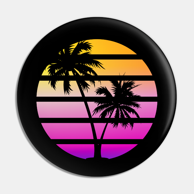 Retrowave Sunset Retrowave Pin Teepublic 3761