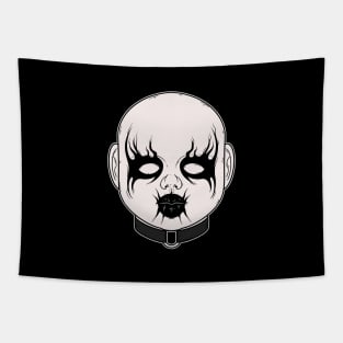 Black Metal Doll Head Tapestry