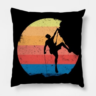 Free Climbing Mountaineering Climbers Pillow