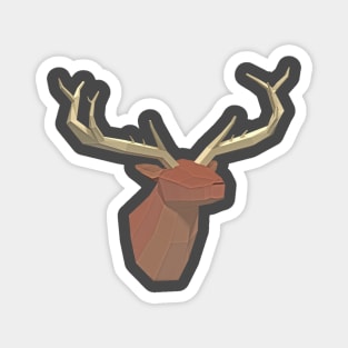 Abstract low poly elk head Magnet