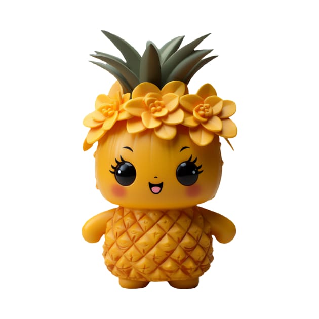 Cute Kawaii Baby Pineapple Girl by Cuteopia Gallery