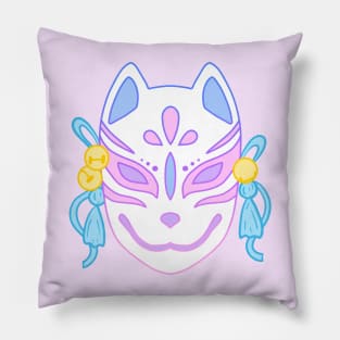 Kitsune Mask (pastel) Pillow