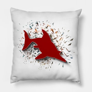 Dolphin Red Dino Pillow