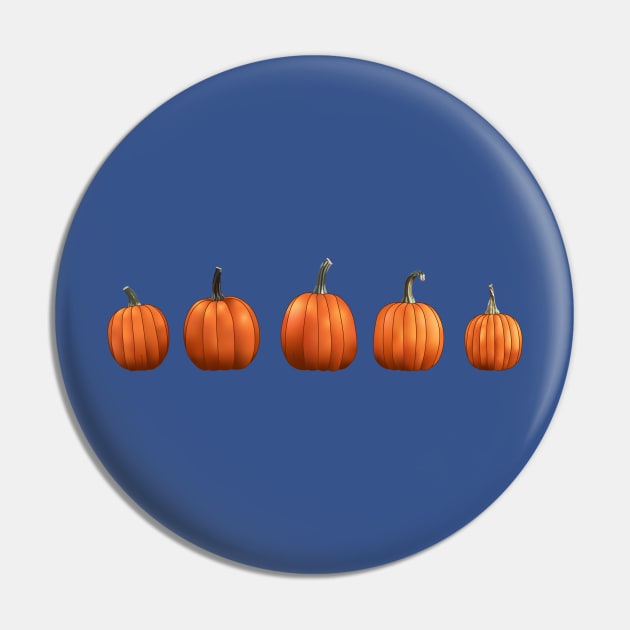 Five Pumpkins (Blue) Pin by ziafrazier
