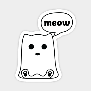 Halloween Ghost Cat Magnet