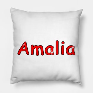 Amalia name. Personalized gift for birthday your friend Pillow