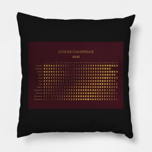 Lunar Calendar 2021 - Northern Hemisphere Pillow