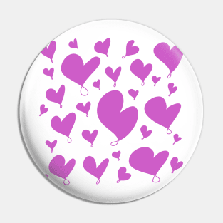 Pink hearts Pin