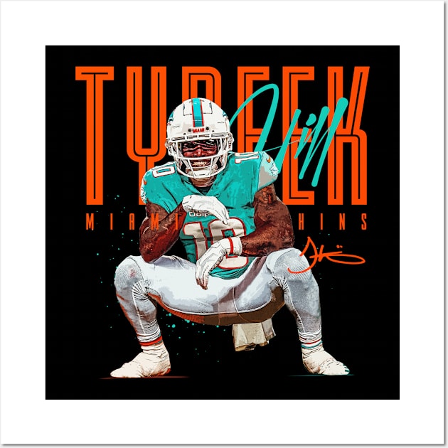 Tyreek Hill Miami Dolphins 27 x 39 Framed Art Jersey Print