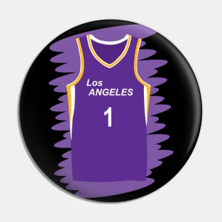 Los Angeles Sparks number 1 uniform Pin