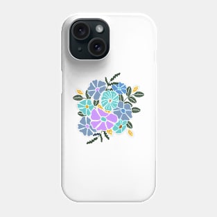 Lilac and Aqua Wildflower Bouquet Phone Case