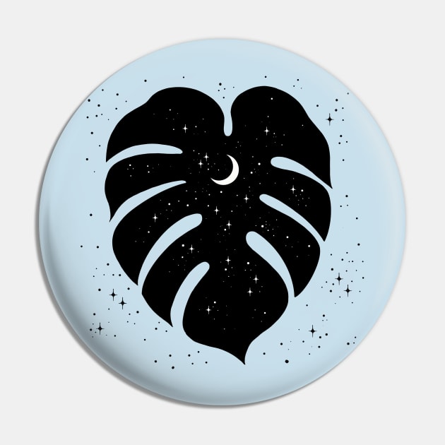 Night Sky in Monstera Pin by Episodic Drawing