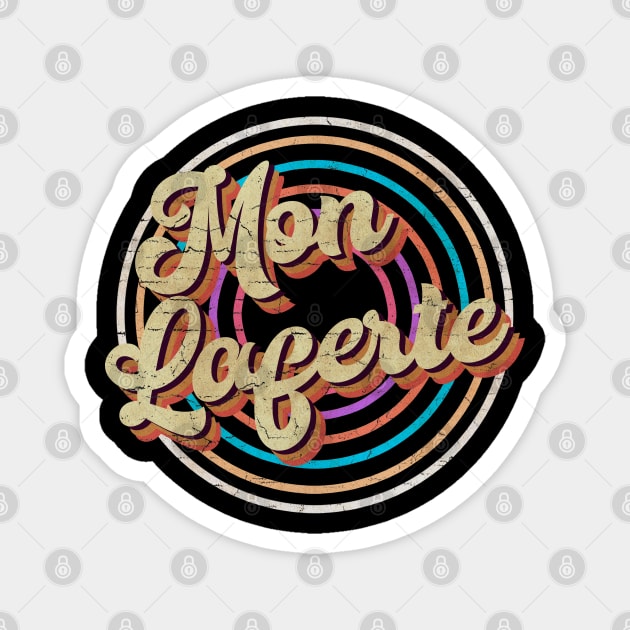 vintage circle line color Mon Laferte Magnet by KirikKikuk.Store