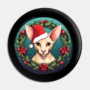 Oriental Shorthair Cat Xmas, Love Cat Pin